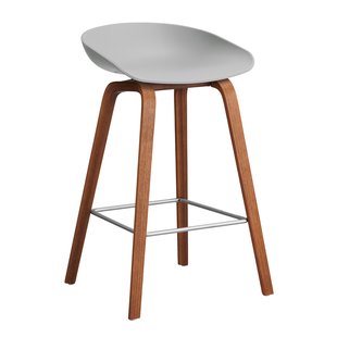 Hay AAS32 Barkruk 65cm Gelakt Walnoot Onderstel Concrete Grey