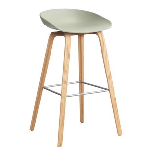 Hay AAS32 Barkruk 75cm Gelakt Eiken Onderstel Pastel Green