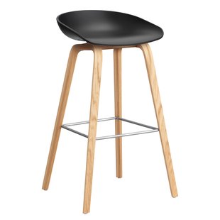 Hay AAS32 Barkruk 75cm Gelakt Eiken Onderstel Black Hay AAS32 Barkruk 75cm Gelakt Eiken Onderstel Black