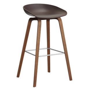 Hay AAS32 Barkruk 75cm Gelakt Walnoot Onderstel Raisin