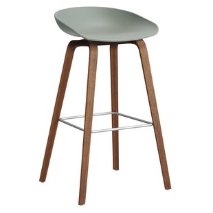 Hay AAS32 Barkruk 75cm Gelakt Walnoot Onderstel Fall Green