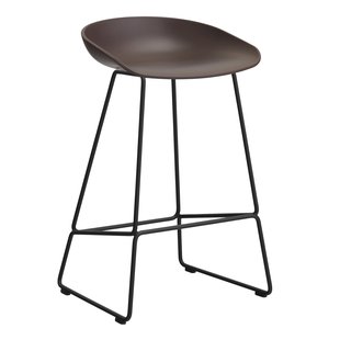 Hay AAS38 Barkruk 65cm Zwart Onderstel Raisin