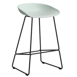 Hay AAS38 Barkruk 65cm Zwart Onderstel Dusty Mint