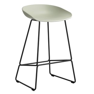 Hay AAS38 Barkruk 65cm Zwart Onderstel Pastel Green