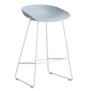 Hay AAS38 Barkruk 65cm Wit Onderstel Slate Blue