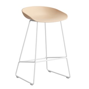 Hay AAS38 Barkruk 65cm Wit Onderstel Pale Peach