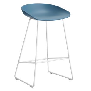 Hay AAS38 Barkruk 65cm Wit Onderstel Azure Blue