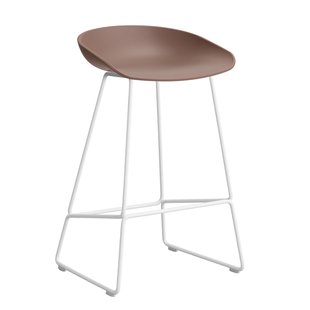 Hay AAS38 Barkruk 65cm Wit Onderstel Soft Brick