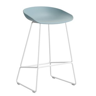 Hay AAS38 Barkruk 65cm Wit Onderstel Dusty Blue