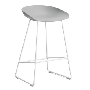 Hay AAS38 Barkruk 65cm Wit Onderstel Concrete Grey