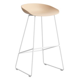 Hay AAS38 Barkruk 75cm Wit Onderstel Pale Peach