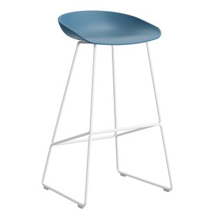 Hay AAS38 Barkruk 75cm Wit Onderstel Azure Blue Hay AAS38 Barkruk 75cm Wit Onderstel Azure Blue