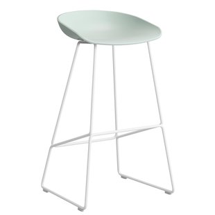 Hay AAS38 Barkruk 75cm Wit Onderstel Dusty Mint