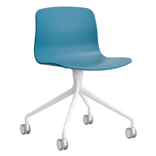 Hay AAC14 Bureaustoel Wit Onderstel Azure Blue Hay AAC14 Bureaustoel Wit Onderstel Azure Blue
