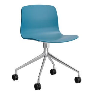 Hay AAC14 Bureaustoel Aluminium Onderstel Azure Blue