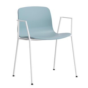 Hay AAC18 Stoel Wit Onderstel Dusty Blue