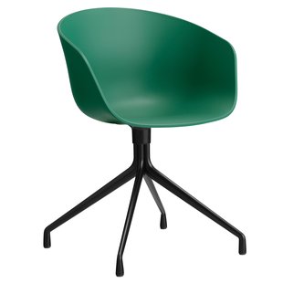 Hay AAC20 Stoel Zwart Onderstel Teal Green Hay AAC20 Stoel Zwart Onderstel Teal Green
