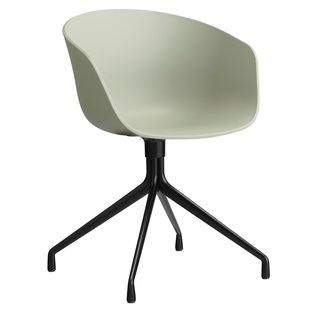 Hay AAC20 Stoel Zwart Onderstel Pastel Green Hay AAC20 Stoel Zwart Onderstel Pastel Green