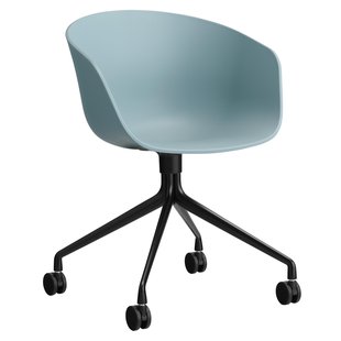 Hay AAC24 Bureaustoel Zwart Onderstel Dusty Blue