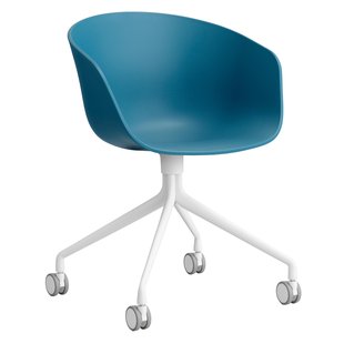 Hay AAC24 Bureaustoel Wit Onderstel Azure Blue