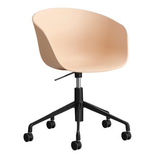 Hay AAC52 Bureaustoel Zwart Onderstel Pale Peach