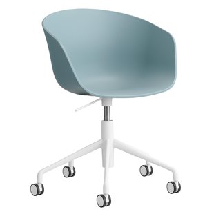 Hay AAC52 Bureaustoel Wit Onderstel Dusty Blue