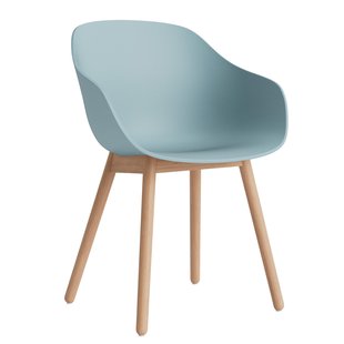 Hay AAC212 Stoel Gelakt Eiken Onderstel Dusty Blue Hay AAC212 Stoel Gelakt Eiken Onderstel Dusty Blue