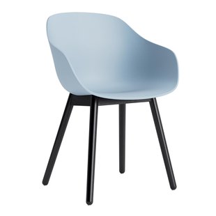 Hay AAC212 Stoel Zwart Gelakt Eiken Onderstel Slate Blue