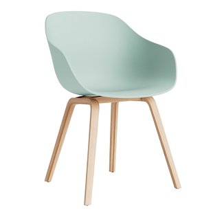 Hay AAC222 Stoel Gezeept Eiken Onderstel Dusty Mint