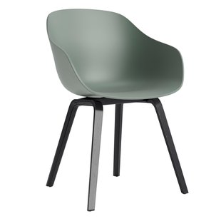 Hay AAC222 Stoel Zwart Gelakt Onderstel Fall Green