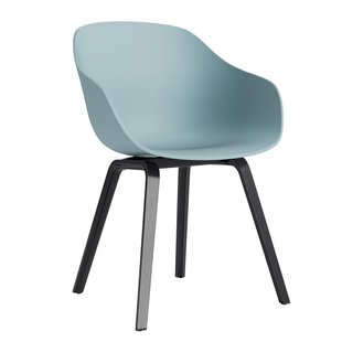 Hay AAC222 Stoel Zwart Gelakt Onderstel Dusty Blue
