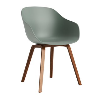 Hay AAC222 Stoel Gelakt Walnoot Onderstel Fall Green