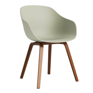 Hay AAC222 Stoel Gelakt Walnoot Onderstel Pastel Green