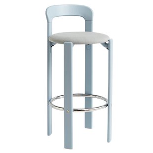 Hay Rey Barkruk 75 Gestoffeerd Slate Blue Gelakt Beuken