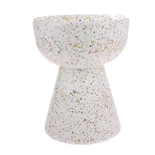HKliving Terrazzo Bijzettafel&Oslash;35 White