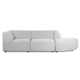 HKliving Jax 2-zits Bank Met Open Einde Rechts Light Grey