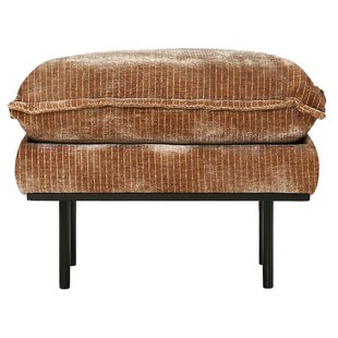 HKliving Retro Hocker Velvet Corduroy Aged Gold