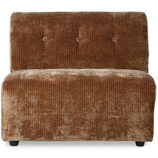 HKliving Vint Fauteuil Corduroy Velvet Aged Gold