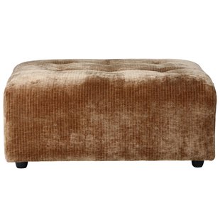 HKliving Vint Hocker Corduroy Velvet Aged Gold