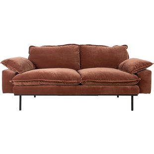 HKliving Retro Bank 2-zits Royal Velvet Magnolia