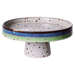 HKliving 70&#039;s Ceramic Taartplateau Op Voet&Oslash;21 Comet