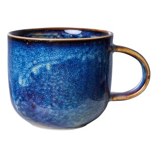 HKliving Chef Ceramic Mok Met Oor Rustic Blue