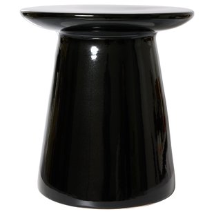 HKliving Earthenware Bijzettafel&Oslash;40 Black