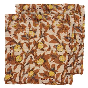 HKliving Cotton Servet Set Van 2 Mediterranean Tangerine