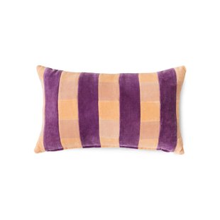 HKliving Striped Velvet Kussen 50x30 Midsummer