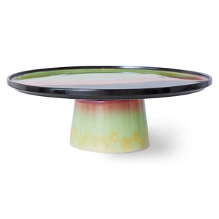 HKliving 70&#039;s Ceramic Plateau Taartschaal M Licorice