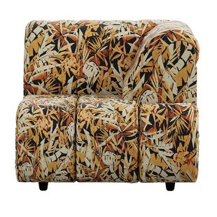 HKliving Wave Bank Element Right High Arm Printed Hollywood