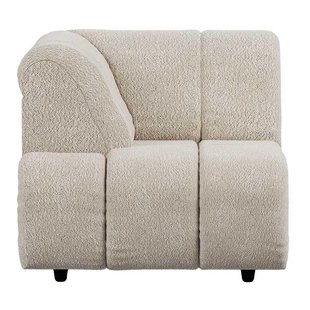 HKliving Wave Bank Element Left High Arm Boucle Cream