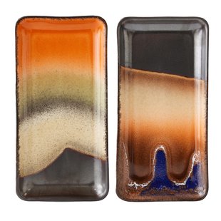 HKliving 70&#039;s Ceramic Dienblad 18,5x9 Set Van 2 Twenty Four Hours