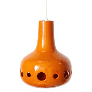 HKliving Ceramic Dangle Hanglamp&Oslash;24 Orange